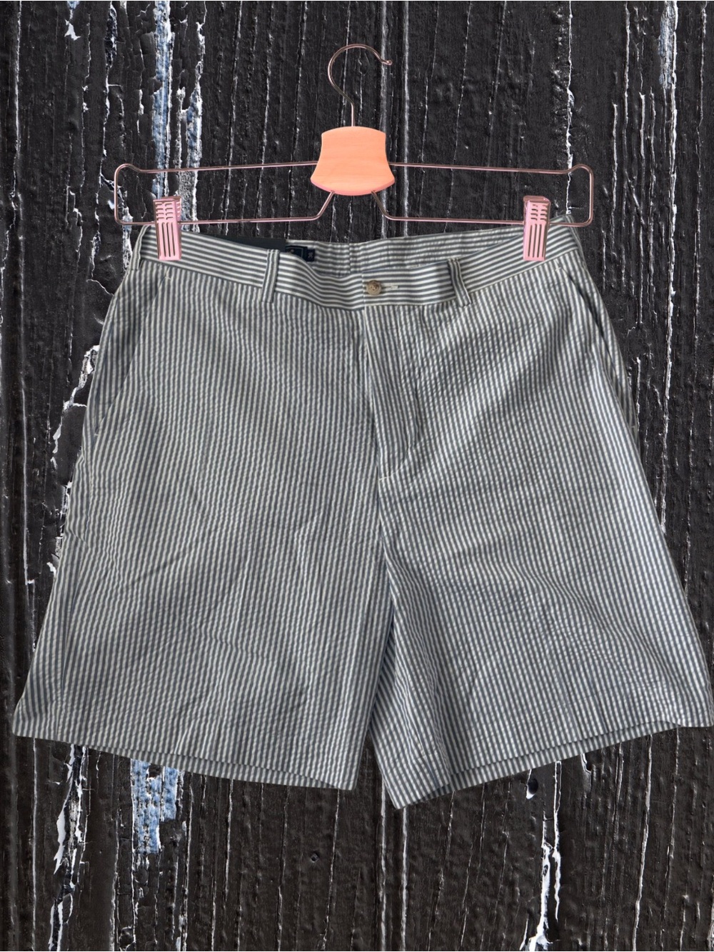 Bobby Jones Seersucker Flat-Front Shorts